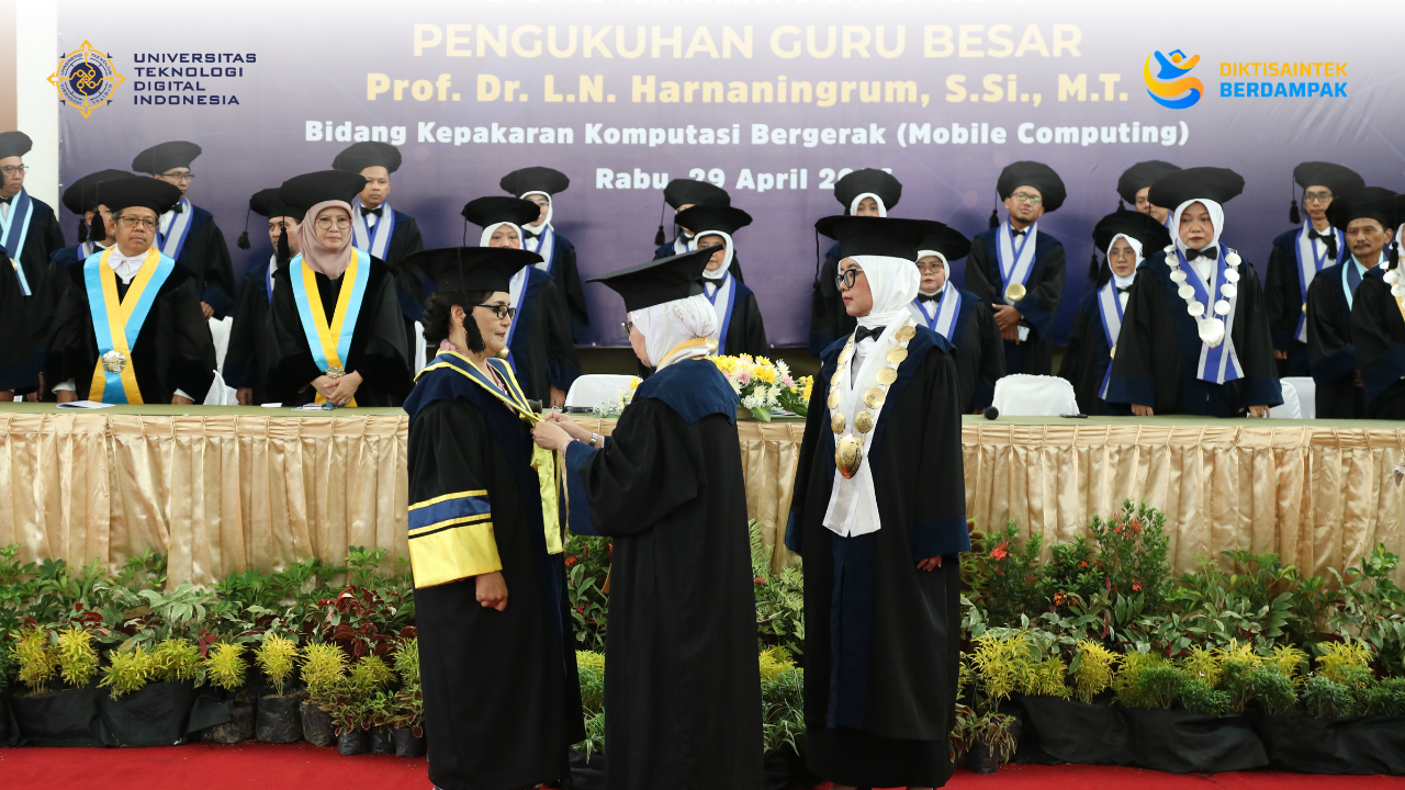 Pengukuhan Guru Besar di Bale Lantip: Prof. Dr. L.N. Harnaningrum Perkuat Barisan Intelektual Digital UTDI