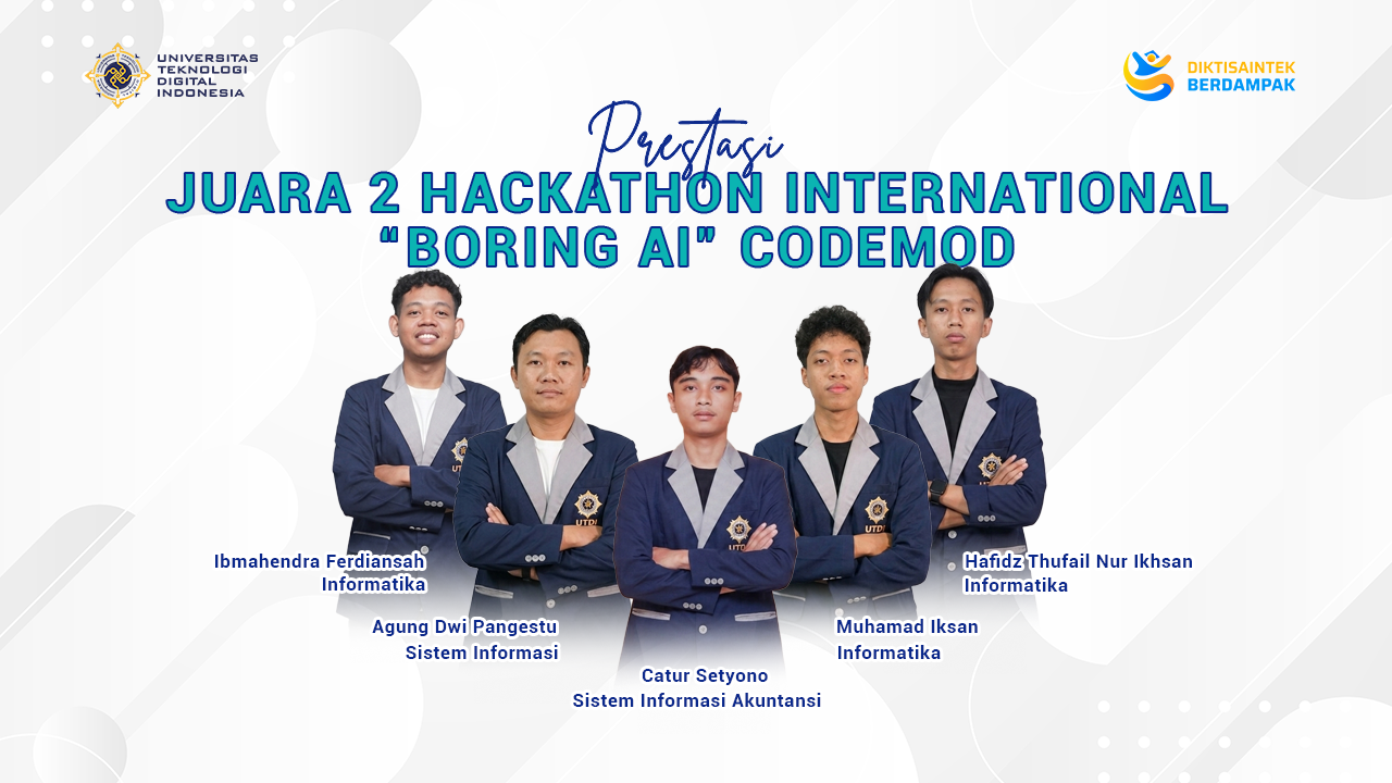 Mahasiswa UTDI Raih Juara 2 di Hackathon Internasional “Boring AI” Codemod
