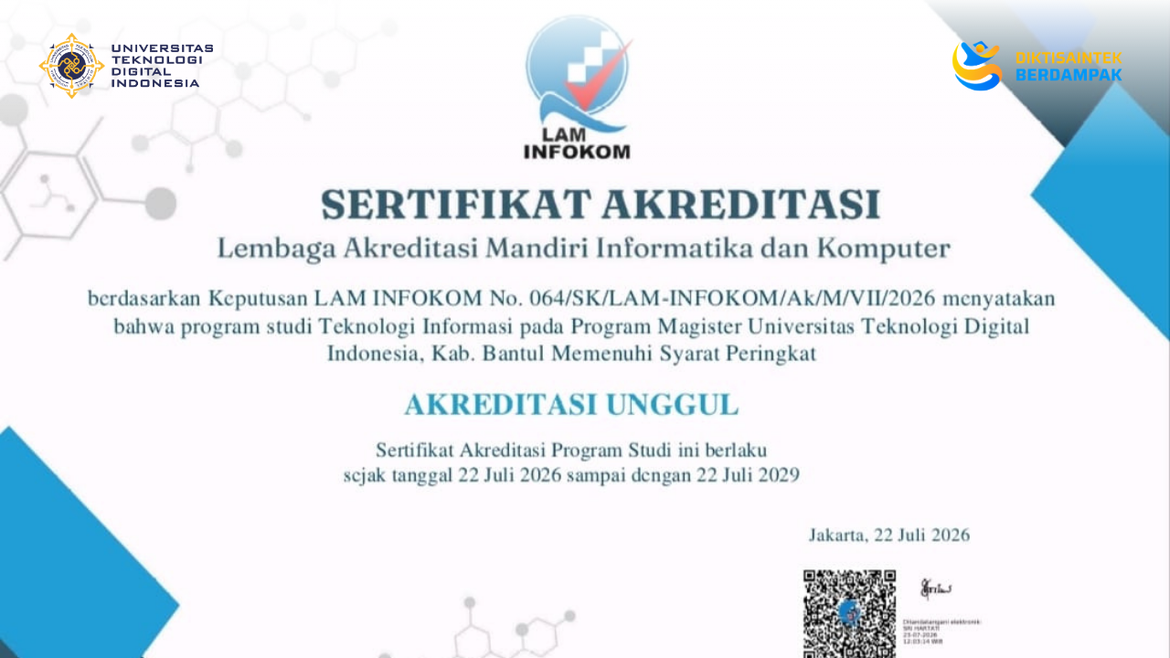 Magister Teknologi Informasi UTDI Raih Akreditasi Unggul dari LAM INFOKOM