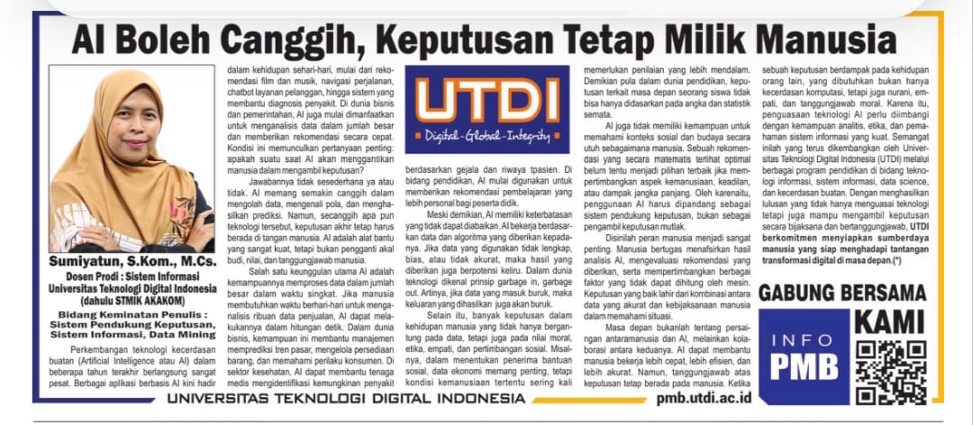 AI Boleh Canggih, Keputusan Tetap Milik Manusia