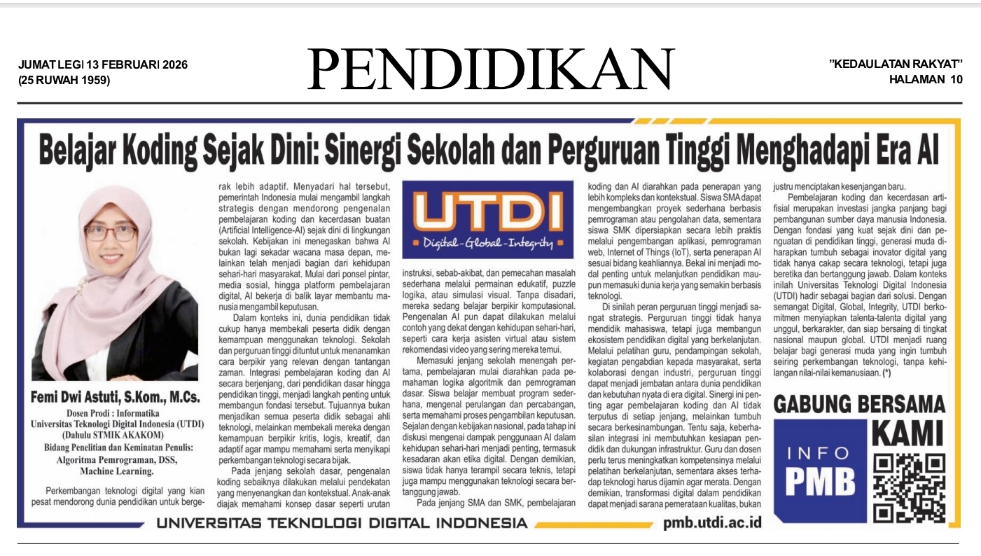 Belajar Koding Sejak Dini: Sinergi Sekolah dan Perguruan Tinggi Menghadapi Era AI