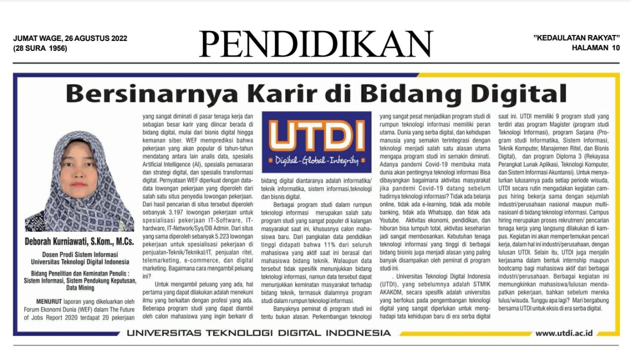 Bersinarnya Karir di Bidang Digital