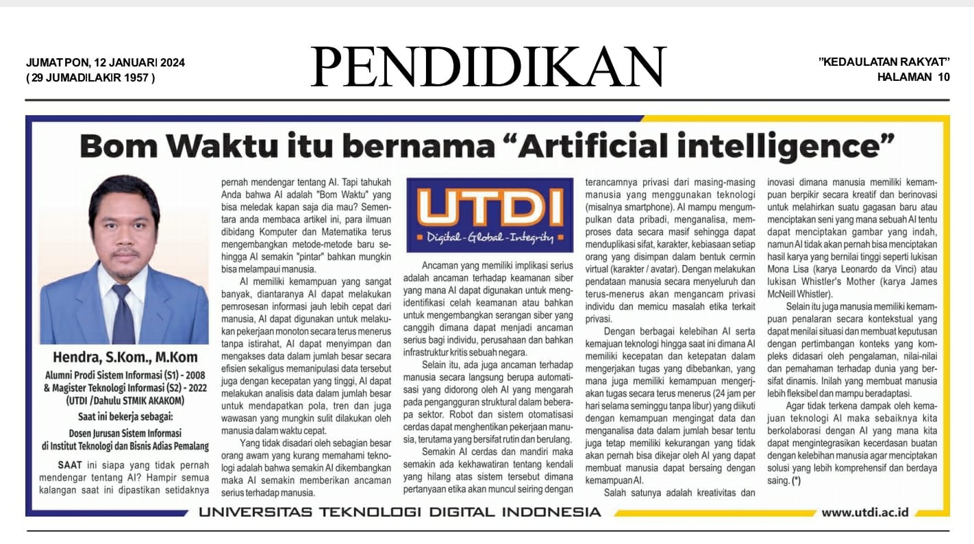 Bom Waktu itu bernama "Artificial Intelligence"