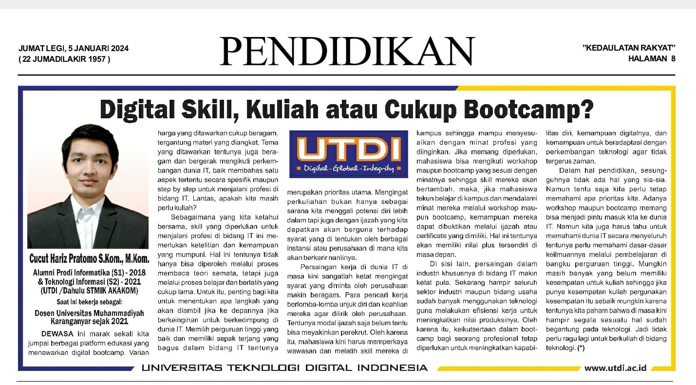 Digital Skill, Kuliah atau Cukup Bootcamp?