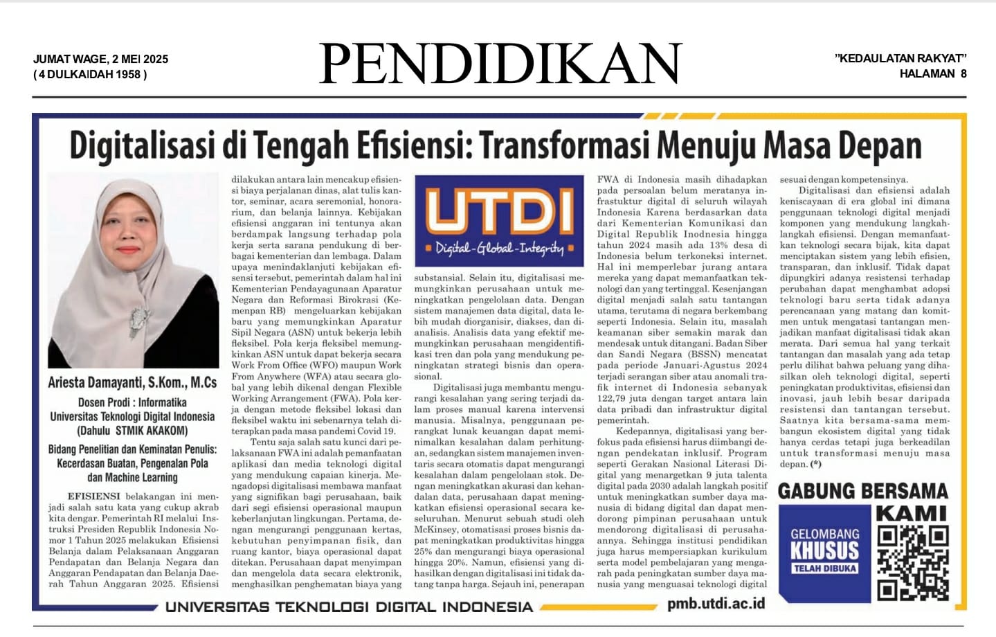 Digitalisasi di Tengah Efisiensi: Transformasi Menuju Masa Depan