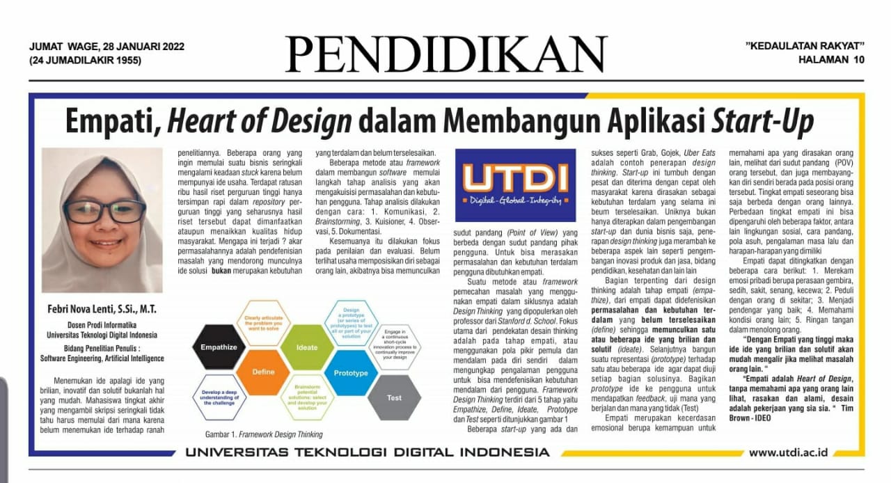 Empati, Heart of Design dalam Membangun Aplikasi Start-Up