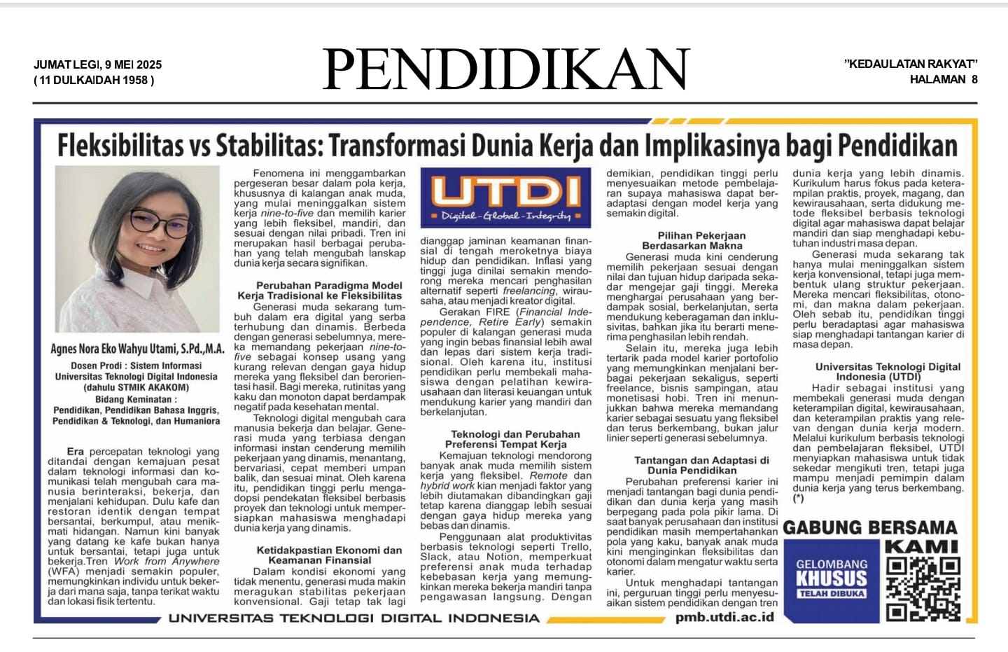 Fleksibilitas vs. Stabilitas: Transformasi Dunia Kerja dan  Implikasinya bagi Pendidikan