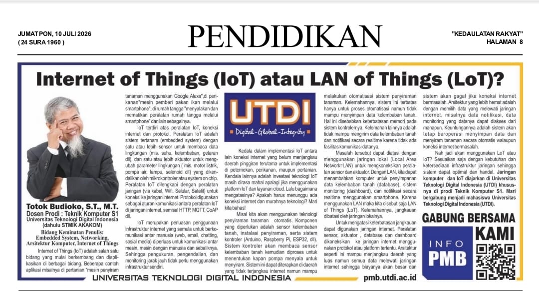 Internet of Things (IoT) atau LAN of Things (LoT)?