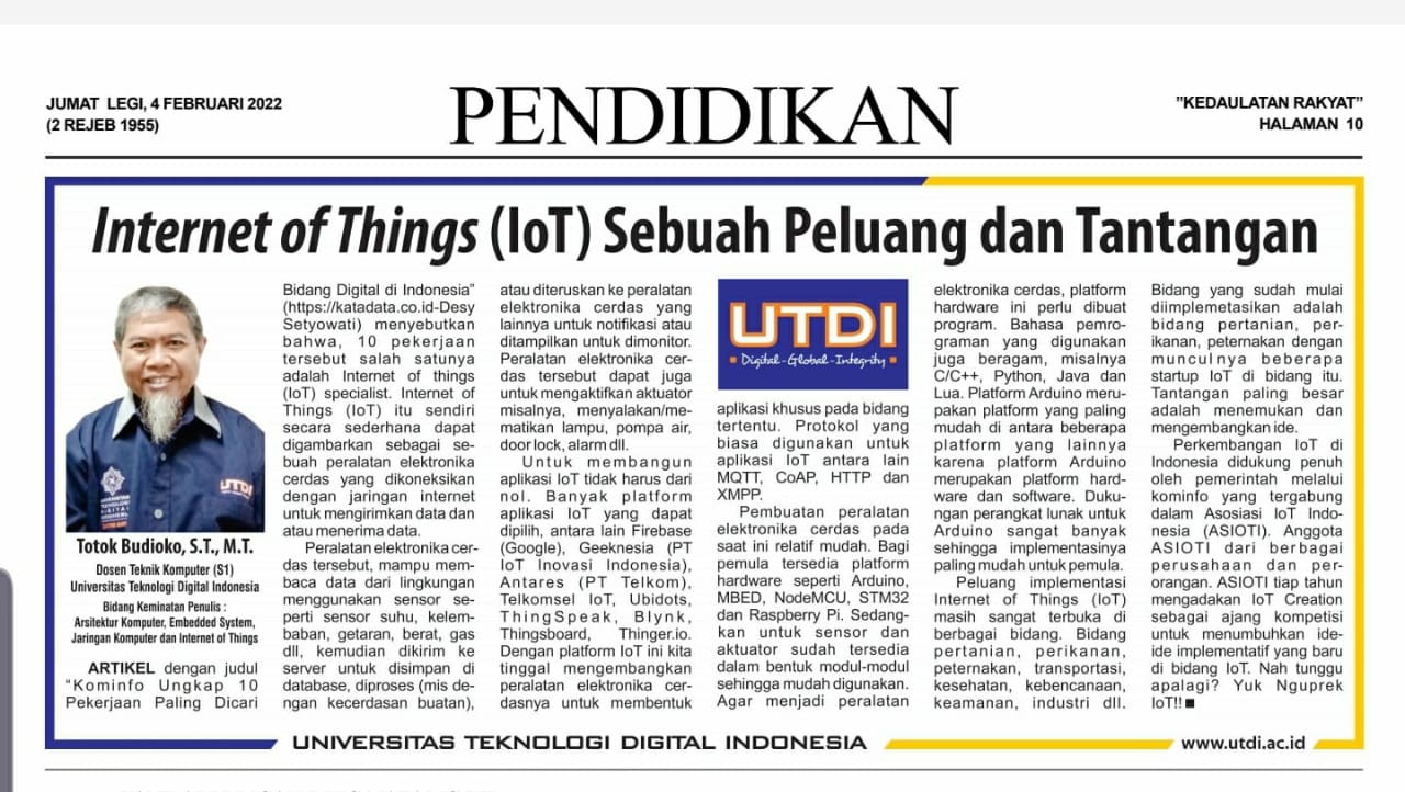 Internet of Things (IoT) Sebuah Peluang dan Tantangan 