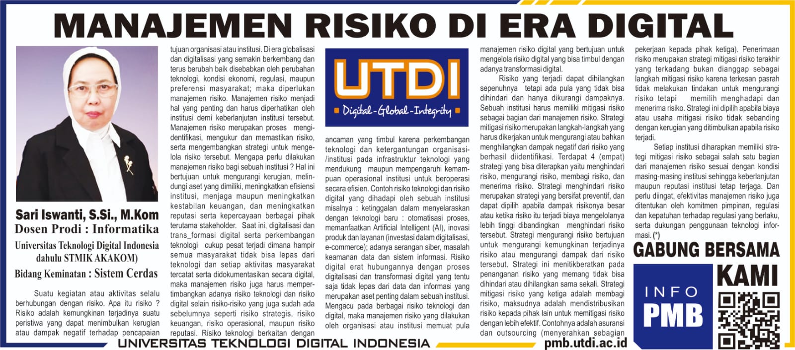 MANAJEMEN RISIKO DI ERA DIGITAL