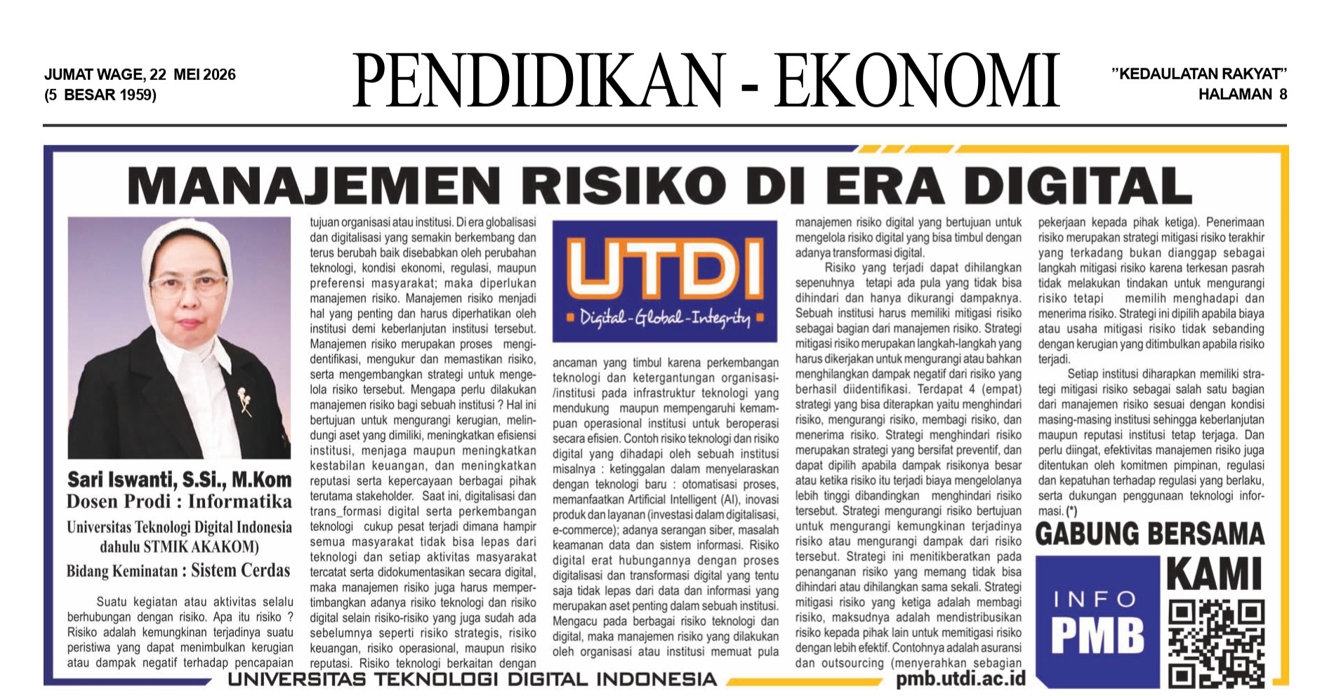 MANAJEMEN RISIKO DI ERA DIGITAL