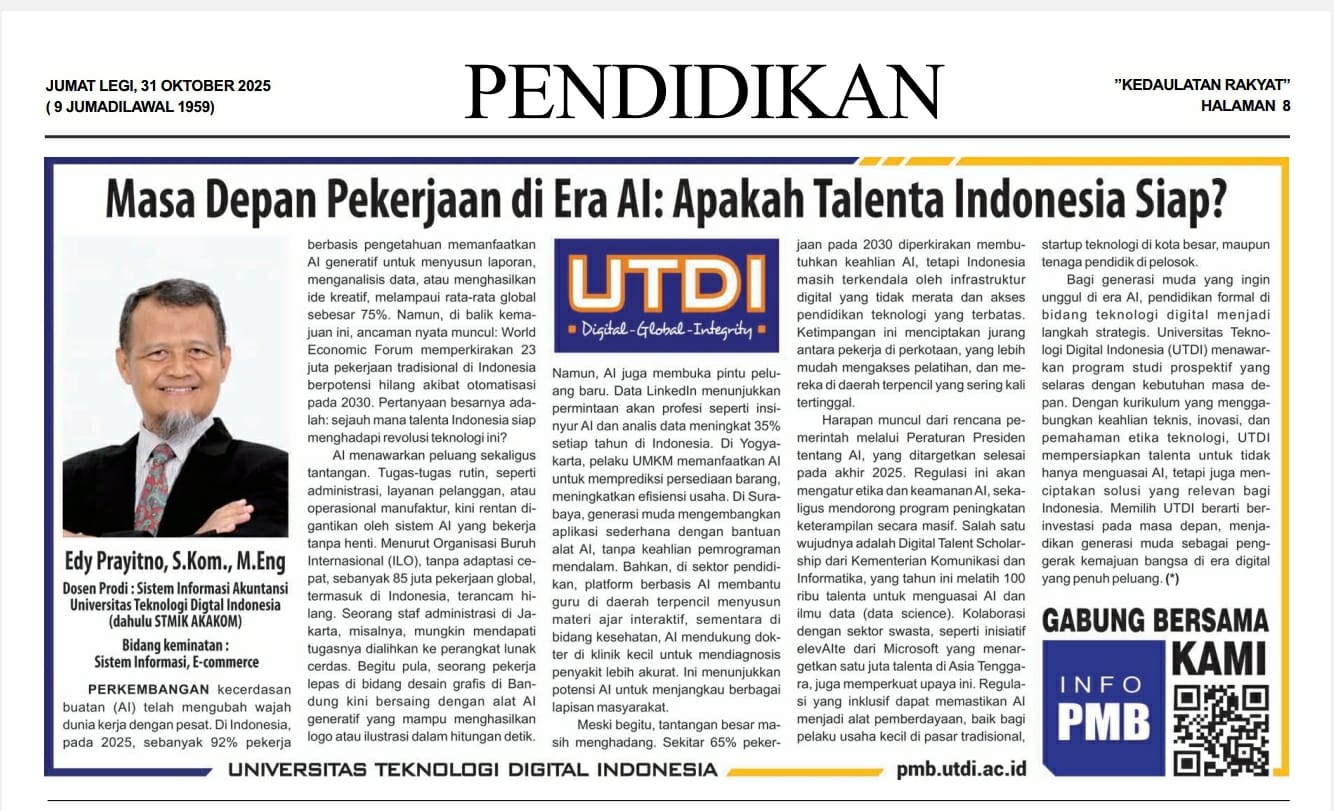 Masa Depan Pekerjaan di Era AI: Apakah Talenta Indonesia Siap?