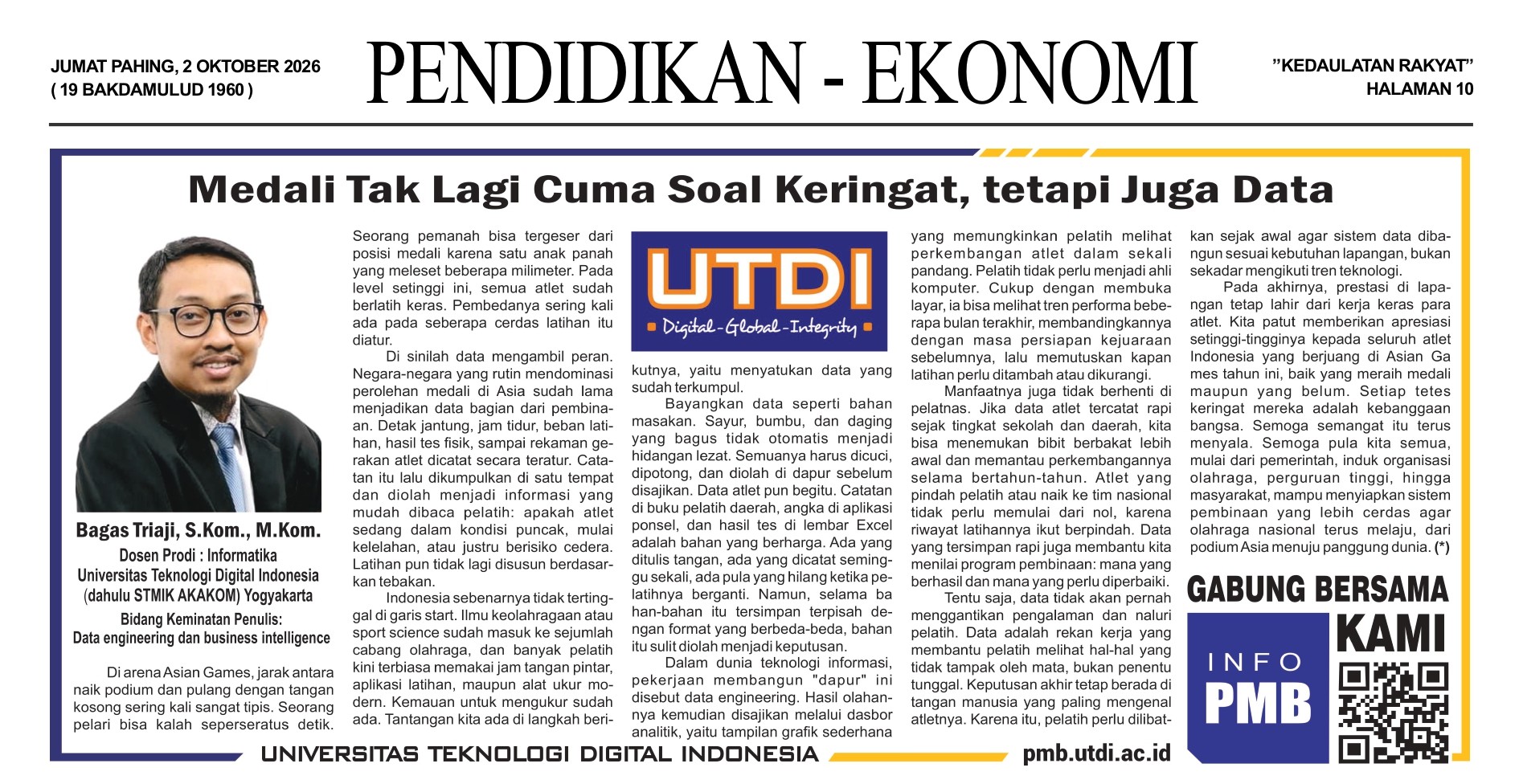 Medali Tak Lagi Cuma Soal Keringat, tetapi Juga Data