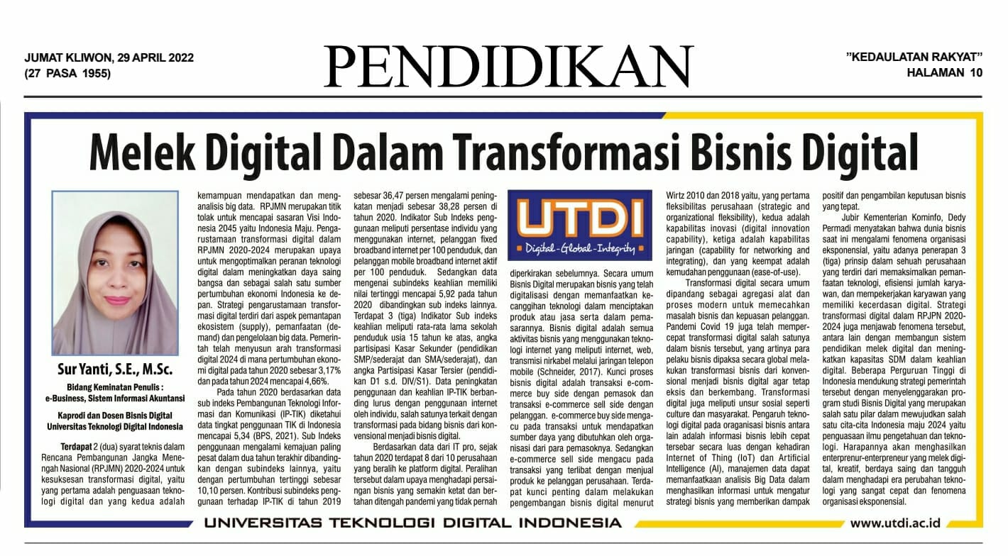 Melek Digital Dalam Transformasi Bisnis Digital