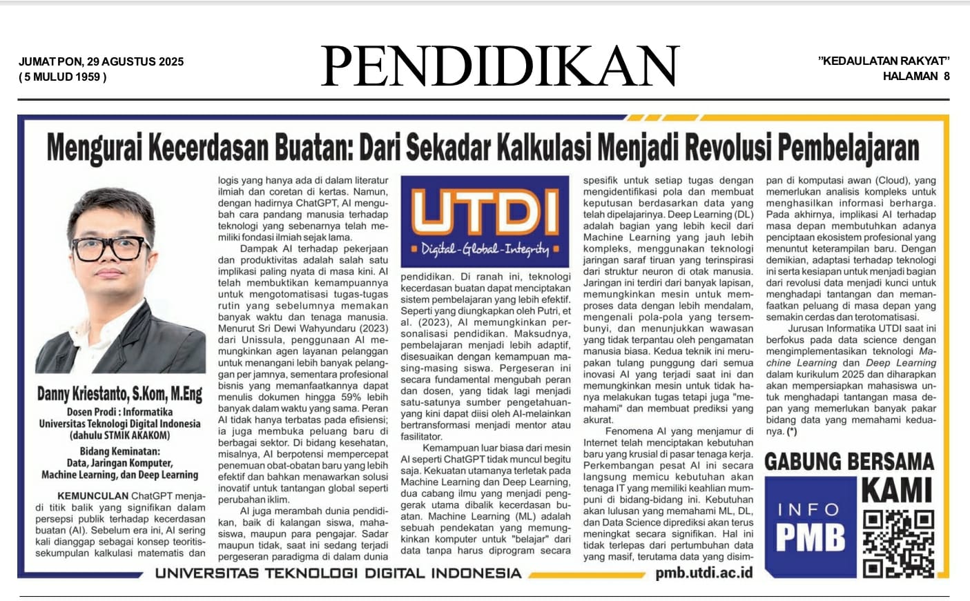 Mengurai Kecerdasan Buatan: Dari Sekadar Kalkulasi Menjadi Revolusi Pembelajaran