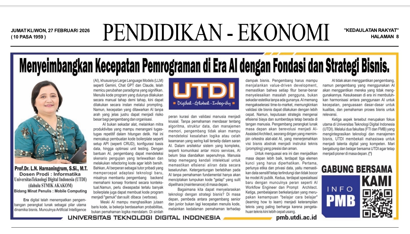 Menyeimbangkan Kecepatan Pemrograman di Era AI dengan Fondasi dan Strategi Bisnis.