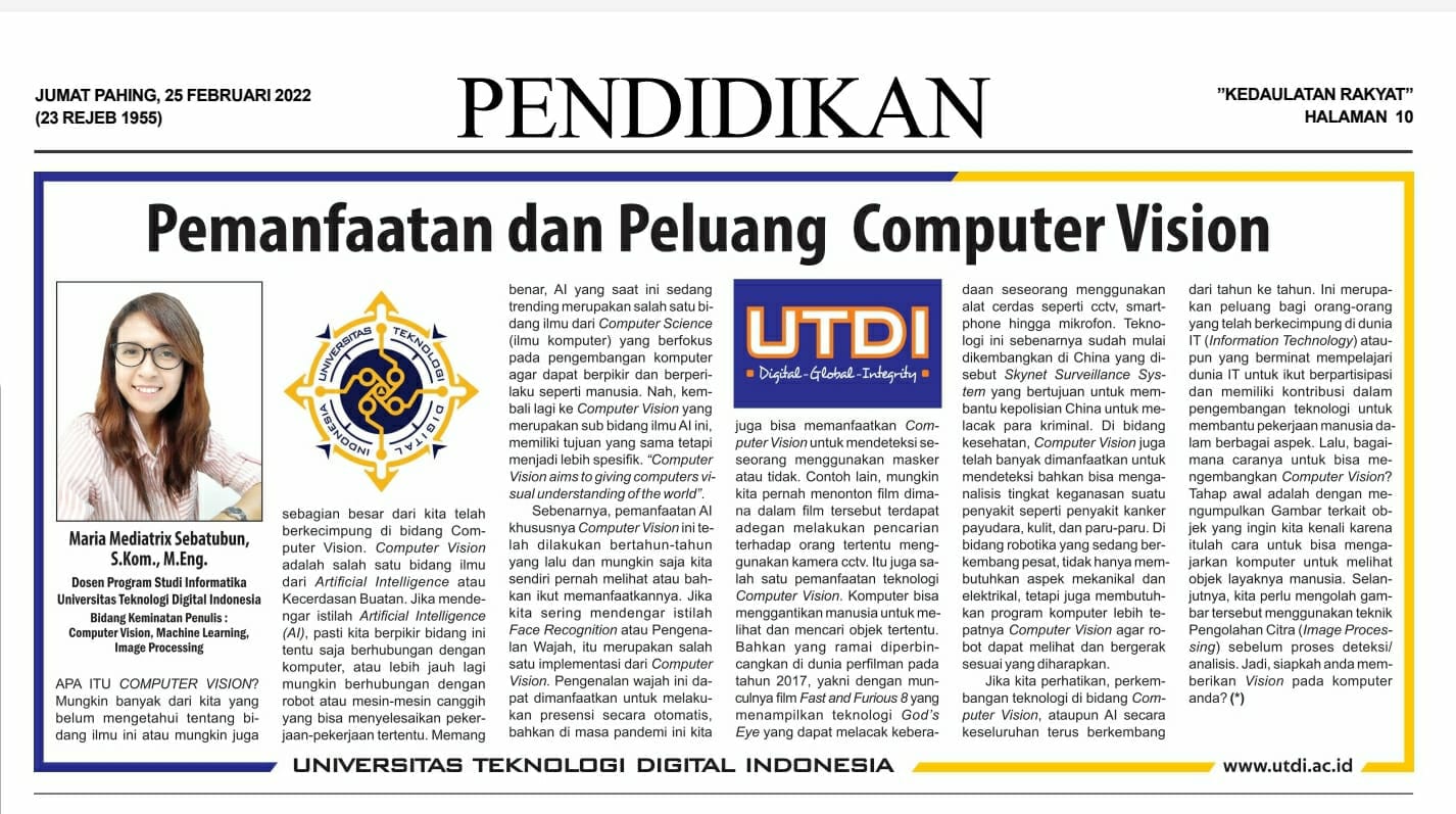 Pemanfaatan dan Peluang Computer Vision