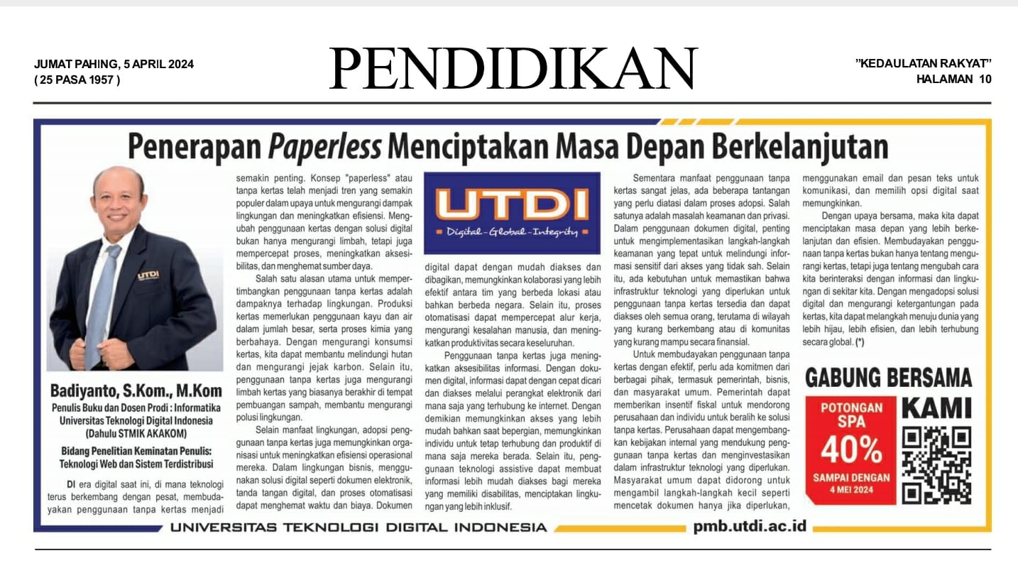 Penerapan Paperless Menciptakan Masa Depan Berkelanjutan