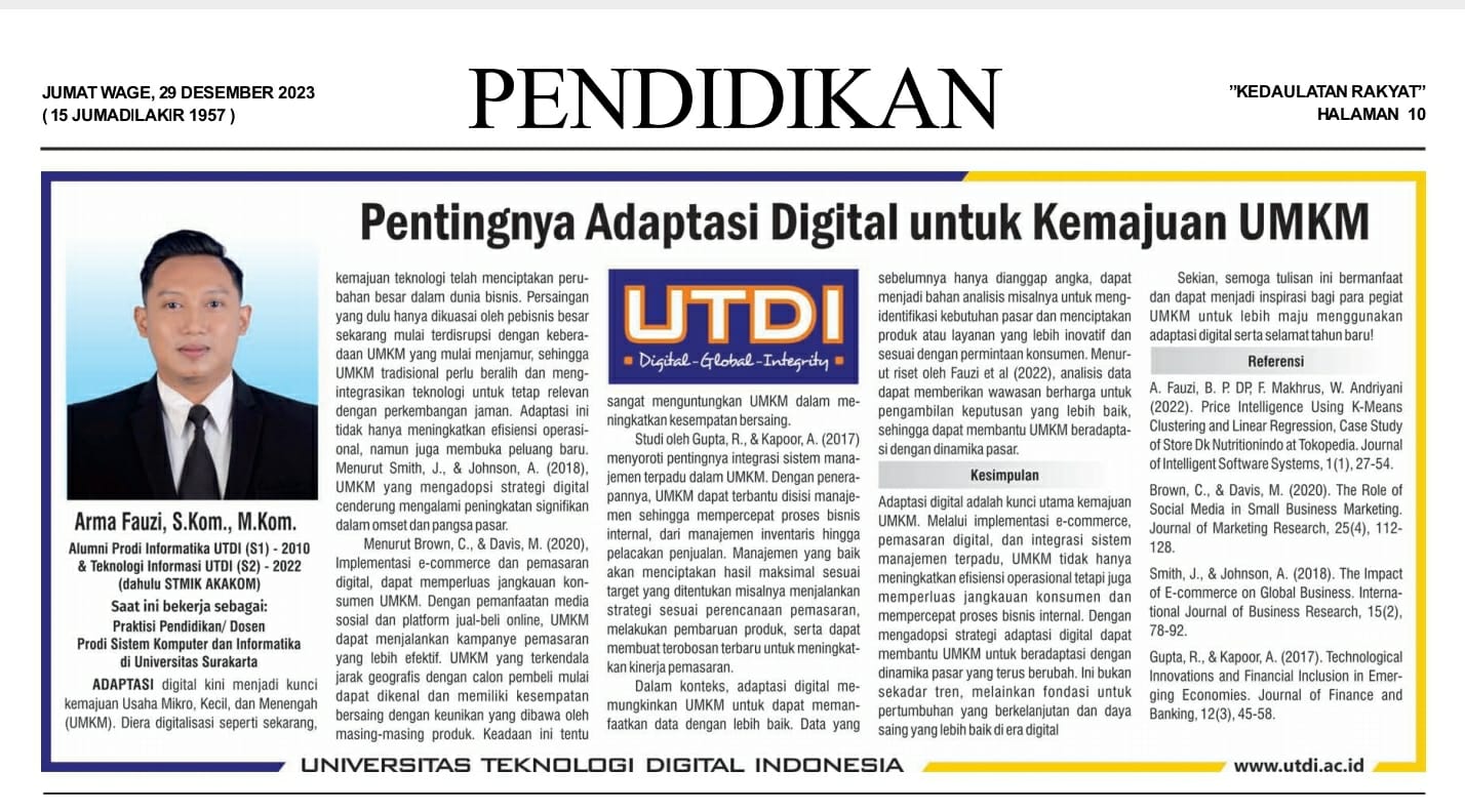 Pentingnya Adaptasi Digital untuk Kemajuan UMKM