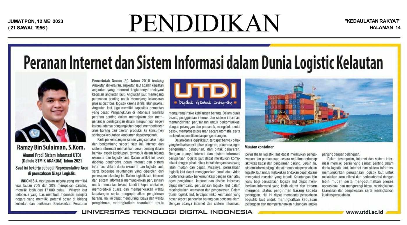 Peranan Internet dan Sistem Informasi dalam Dunia Logistic Kelautan