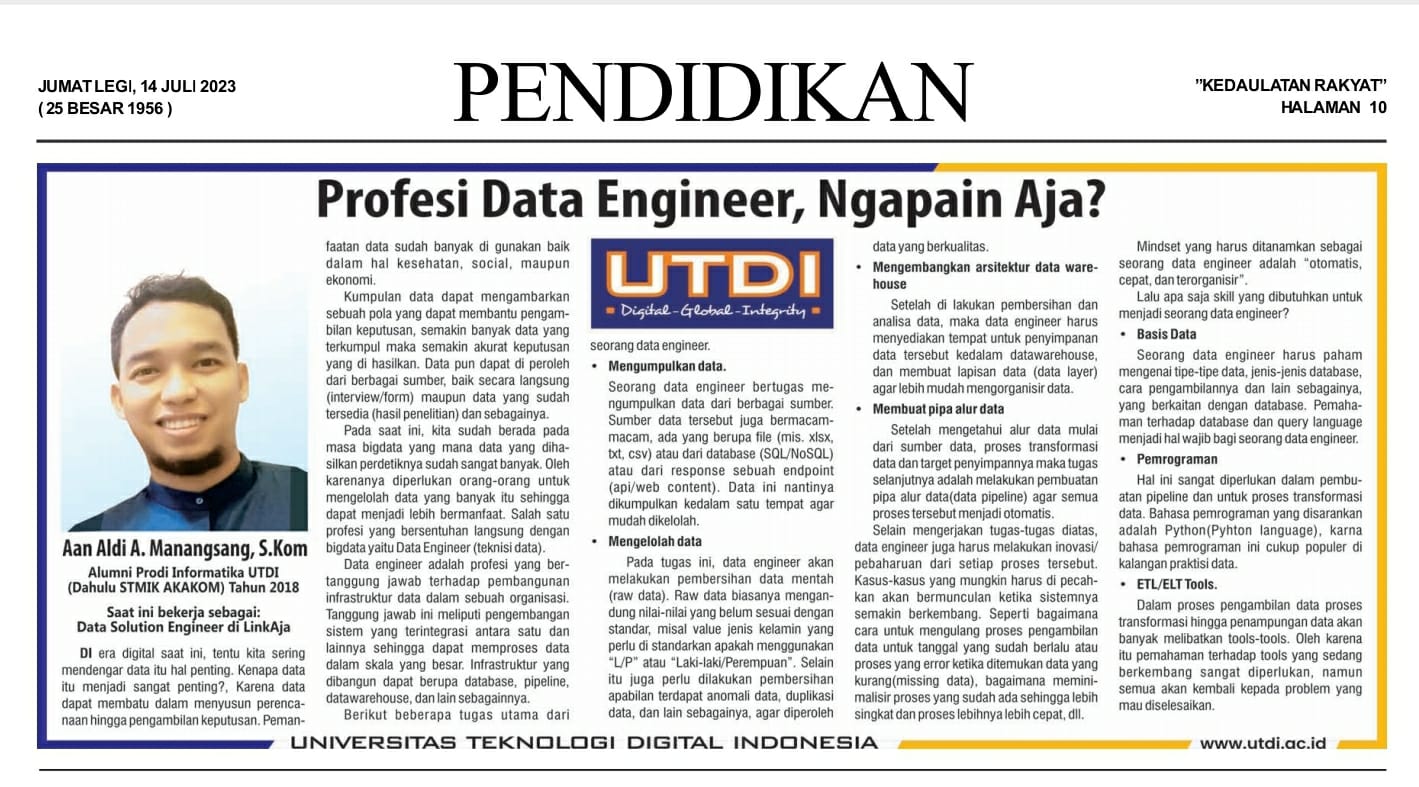 Profesi Data Engineer, Ngapain Aja ?