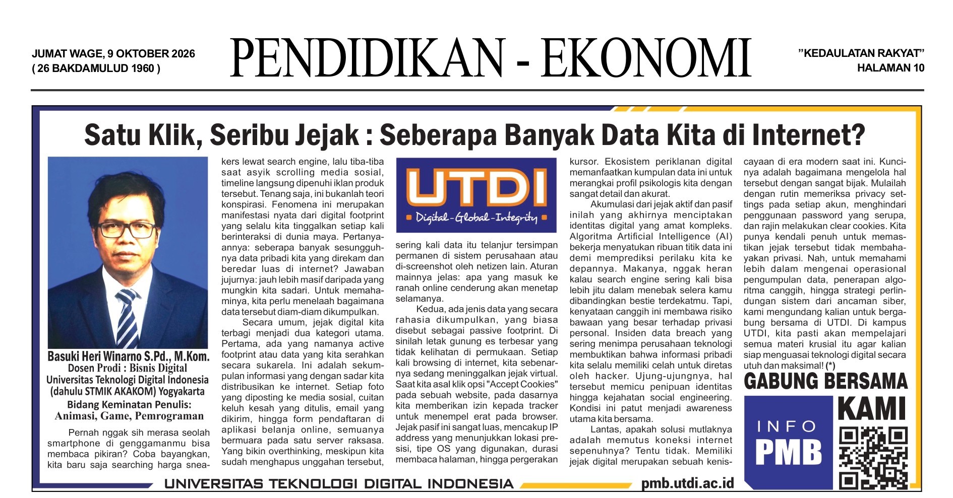 Satu Klik, Seribu Jejak: Seberapa Banyak Data Kita di Internet?