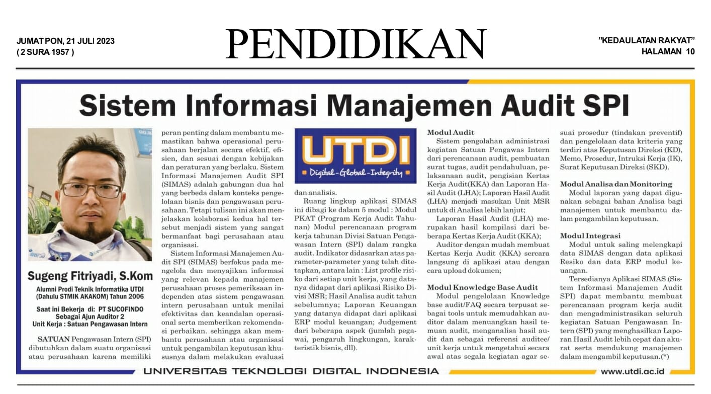 Sistem Informasi Manajemen Audit SPI