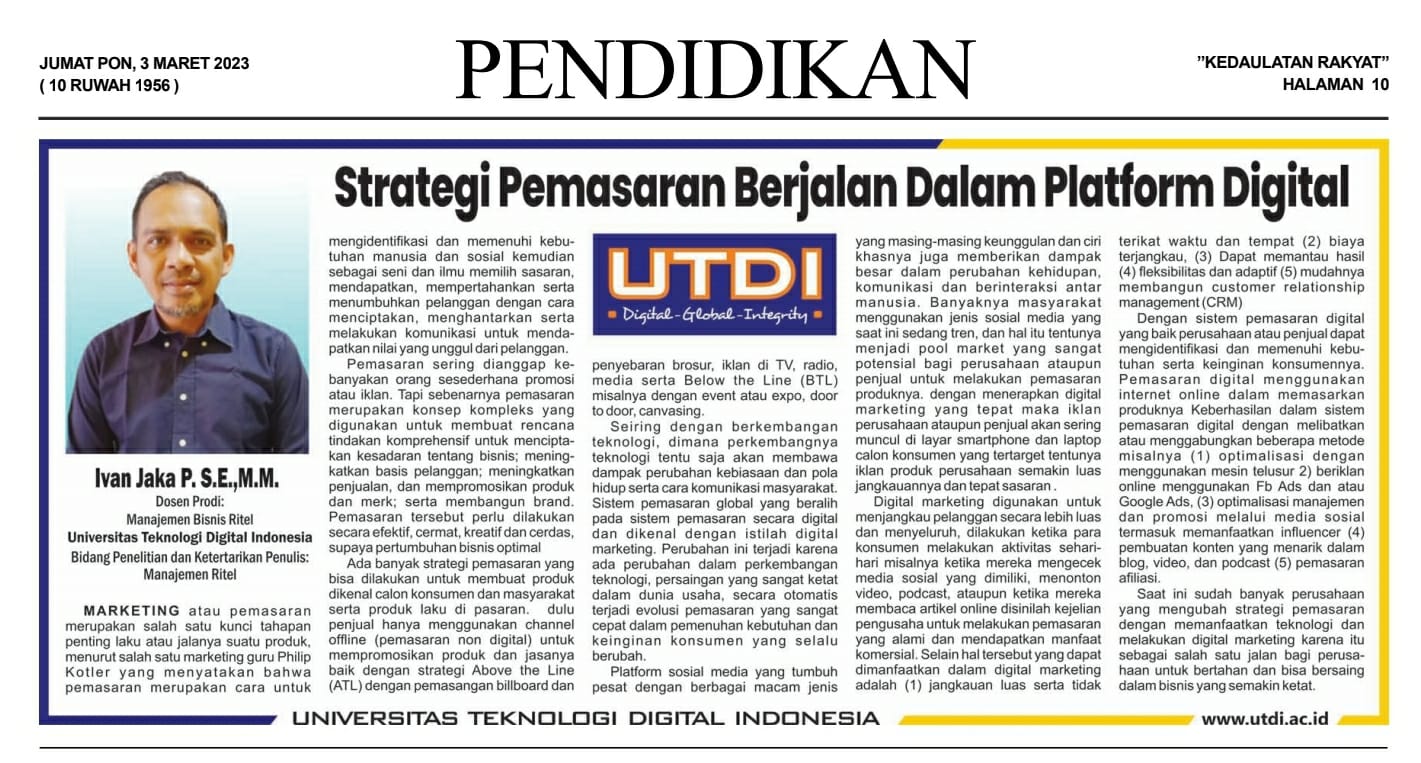 Strategi Pemasaran Berjalan Dalam Platform Digital