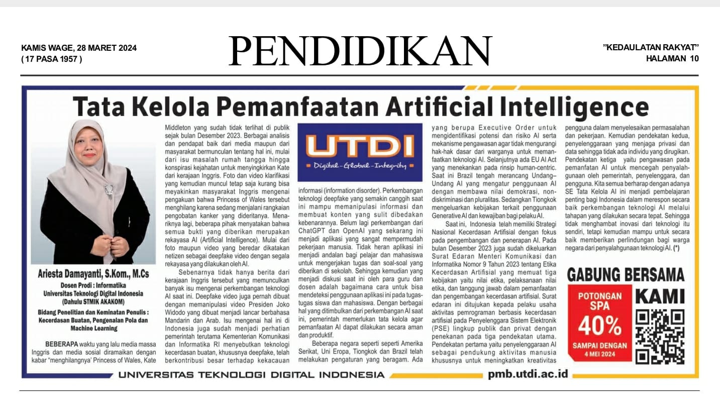 Tata Kelola Pemanfaatan Artificial Intelligence