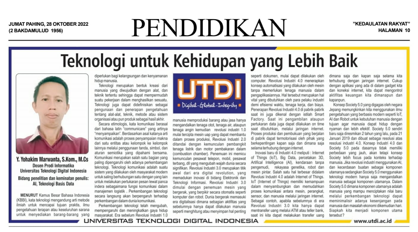 Teknologi untuk Kehidupan yang Lebih Baik