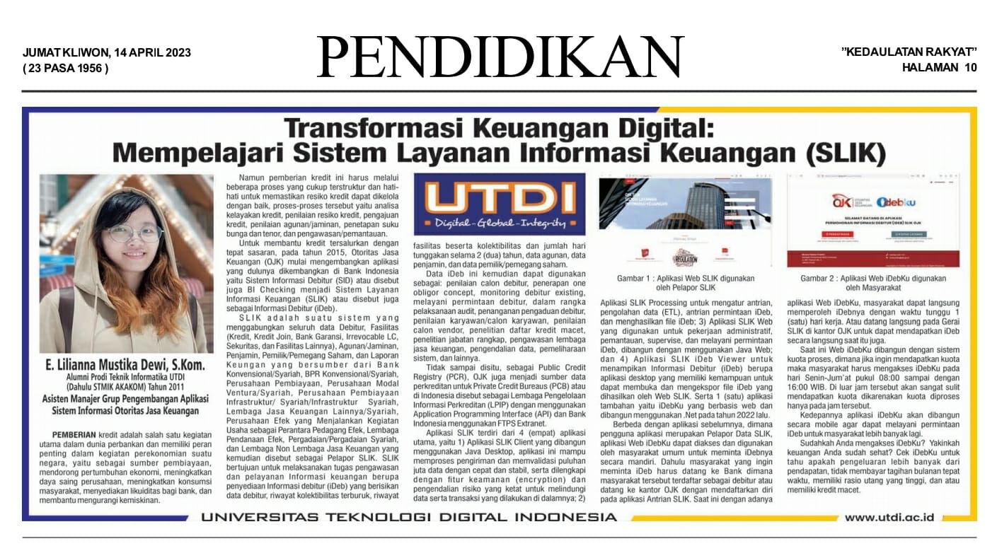 Transformasi Keuangan Digital : Mempelajari Sistem Layanan Informasi Keuangan (SLIK)